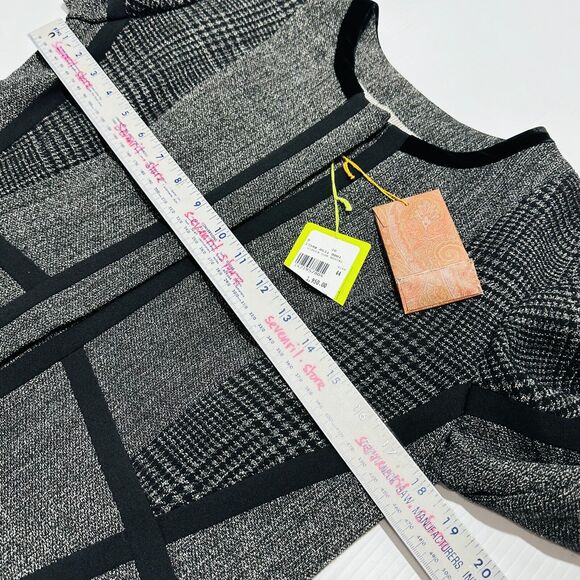 ETRO Milano 44 US/8 Ribbons Blazer Jacket Gray Black Round Neck NWT $1950 - Picture 8 of 12